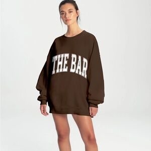 The Bar VARSITY SWEATSHIRT CHOCOLATE / WHITE size L
